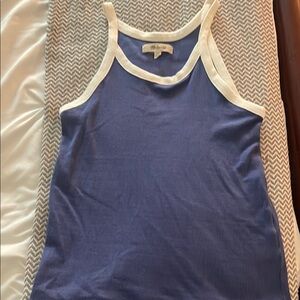 Madewell Blue and White Tank Top